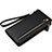 Bolso Cartera Protectora Funda de Cuero con tapa de seda Universal T01 Negro