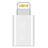 Cable Adaptador Android Micro USB a Lightning USB H01 para Apple iPhone 11 Blanco