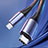 Cable Adaptador Type-C USB-C a Type-C USB-C 100W H03 Gris Oscuro
