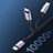 Cable Adaptador Type-C USB-C a Type-C USB-C 60W para Apple iPad Pro 12.9 (2021) Gris Oscuro