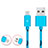Cable USB 2.0 Android Universal A03 Azul Cielo