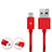 Cable USB 2.0 Android Universal A03 Rojo