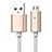 Cable USB 2.0 Android Universal A08 Oro