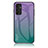 Carcasa Bumper Funda Silicona Espejo Gradiente Arco iris LS1 para Samsung Galaxy M13 4G