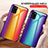 Carcasa Bumper Funda Silicona Espejo Gradiente Arco iris LS2 para Samsung Galaxy A31