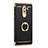 Carcasa Bumper Lujo Marco de Metal y Plastico con Anillo de dedo Soporte para Huawei Honor 6X Negro