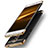 Carcasa Bumper Lujo Marco de Metal y Plastico con Anillo de dedo Soporte para Huawei Honor 6X Negro