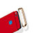 Carcasa Bumper Lujo Marco de Metal y Plastico con Anillo de dedo Soporte para Huawei Honor 8 Lite Rojo