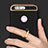Carcasa Bumper Lujo Marco de Metal y Plastico con Anillo de dedo Soporte para Huawei Honor V8 Negro