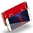 Carcasa Bumper Lujo Marco de Metal y Plastico con Anillo de dedo Soporte para Huawei Honor V8 Rojo