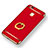 Carcasa Bumper Lujo Marco de Metal y Plastico con Anillo de dedo Soporte para Huawei P9 Lite Rojo