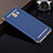 Carcasa Bumper Lujo Marco de Metal y Plastico con Anillo de dedo Soporte para Samsung Galaxy C9 Pro C9000 Azul
