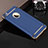 Carcasa Bumper Lujo Marco de Metal y Plastico F02 para Apple iPhone SE Azul
