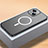 Carcasa Bumper Lujo Marco de Metal y Plastico Funda con Mag-Safe Magnetic QC2 para Apple iPhone 13