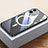 Carcasa Bumper Lujo Marco de Metal y Plastico Funda con Mag-Safe Magnetic QC4 para Apple iPhone 12 Mini