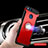 Carcasa Bumper Silicona y Plastico Mate con Anillo de dedo Soporte para Huawei Honor 7X Rojo