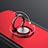Carcasa Bumper Silicona y Plastico Mate con Anillo de dedo Soporte para Huawei Nova 2S Rojo