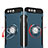 Carcasa Bumper Silicona y Plastico Mate con Anillo de dedo Soporte para Huawei P10 Plus Azul