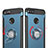 Carcasa Bumper Silicona y Plastico Mate con Anillo de dedo Soporte para Xiaomi Mi A1 Azul