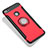 Carcasa Bumper Silicona y Plastico Mate con Anillo de dedo Soporte para Xiaomi Redmi 3S Rojo