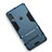 Carcasa Bumper Silicona y Plastico Mate con Soporte para Huawei P20 Lite Azul