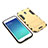 Carcasa Bumper Silicona y Plastico Mate con Soporte para Samsung Galaxy J3 Star Oro