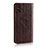 Carcasa de Cuero Cartera con Soporte F01 para Apple iPhone Xs Marron