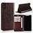 Carcasa de Cuero Cartera con Soporte F01 para Apple iPhone Xs Marron