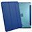 Carcasa de Cuero Cartera con Soporte L01 para Apple iPad Air Azul