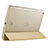 Carcasa de Cuero Cartera con Soporte L01 para Apple iPad Air Oro