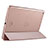 Carcasa de Cuero Cartera con Soporte L01 para Apple iPad Air Oro Rosa