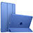 Carcasa de Cuero Cartera con Soporte L01 para Apple New iPad 9.7 (2017) Azul