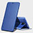 Carcasa de Cuero Cartera con Soporte L01 para Samsung Galaxy Note 4 Duos N9100 Dual SIM Azul