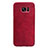 Carcasa de Cuero Cartera con Soporte L02 para Samsung Galaxy S7 Edge G935F Rojo