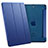 Carcasa de Cuero Cartera con Soporte L05 para Apple iPad Mini 2 Azul