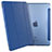 Carcasa de Cuero Cartera con Soporte L05 para Apple iPad Mini 4 Azul