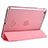 Carcasa de Cuero Cartera con Soporte L06 para Apple iPad Mini 2 Rosa