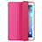 Carcasa de Cuero Cartera con Soporte L06 para Apple iPad Mini 2 Rosa Roja