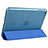 Carcasa de Cuero Cartera con Soporte L06 para Apple iPad Mini 3 Azul