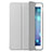 Carcasa de Cuero Cartera con Soporte L06 para Apple iPad Mini 3 Plata