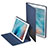 Carcasa de Cuero Cartera con Soporte L06 para Apple iPad Pro 10.5 Azul