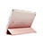Carcasa de Cuero Cartera con Soporte para Apple iPad Mini 3 Oro Rosa