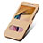 Carcasa de Cuero Cartera con Soporte para Samsung Galaxy J7 Prime Oro