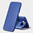 Carcasa de Cuero Cartera con Soporte para Samsung Galaxy S6 Duos SM-G920F G9200 Azul