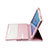 Carcasa de Cuero Cartera con Teclado L01 para Huawei MediaPad M3 Lite 10.1 BAH-W09 Rosa