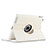 Carcasa de Cuero Giratoria con Soporte para Apple iPad 4 Blanco