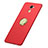 Carcasa Dura Plastico Rigida Mate con Anillo de dedo Soporte A03 para Huawei Enjoy 7 Plus Rojo