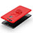 Carcasa Dura Plastico Rigida Mate con Anillo de dedo Soporte A03 para Huawei P9 Rojo