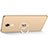 Carcasa Dura Plastico Rigida Mate con Anillo de dedo Soporte para Huawei Honor 6C Pro Oro
