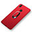 Carcasa Dura Plastico Rigida Mate con Anillo de dedo Soporte y Lanyard para Huawei P20 Lite Rojo